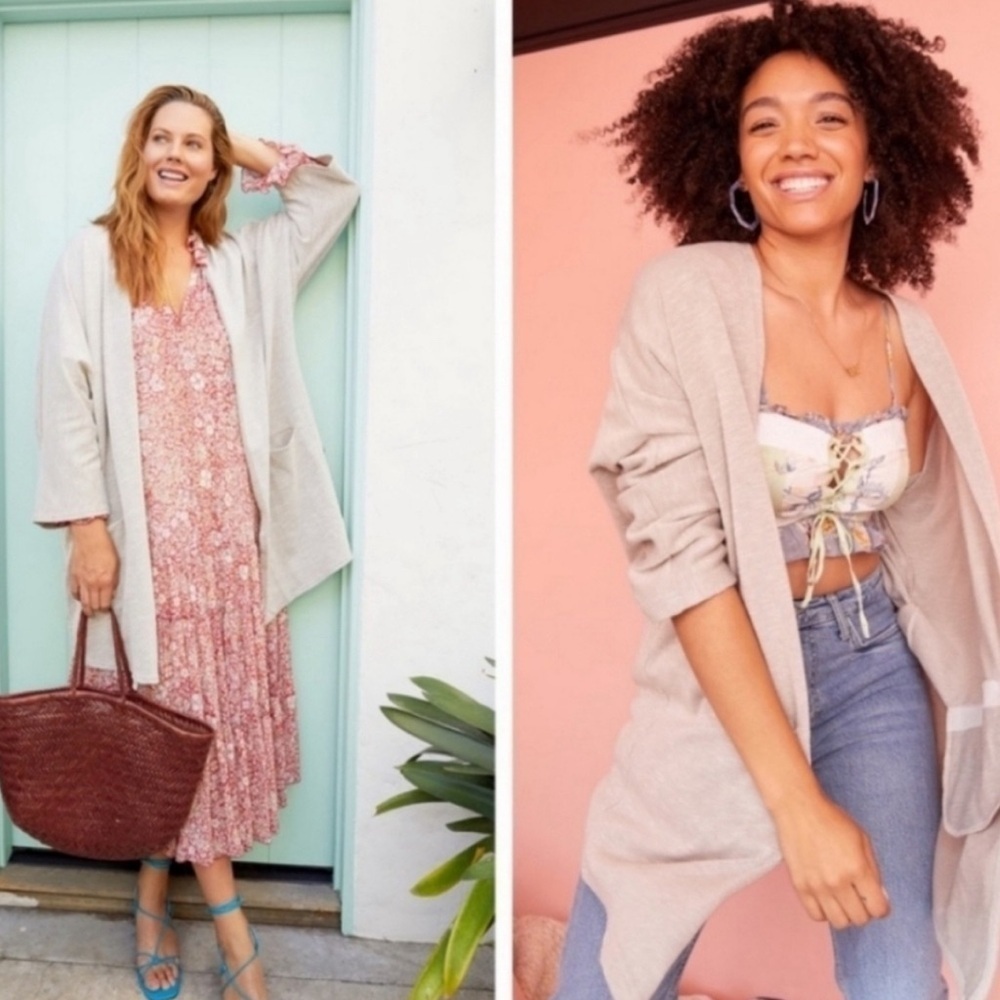 DONNI. Relaxed Ribbed Cardigan One size